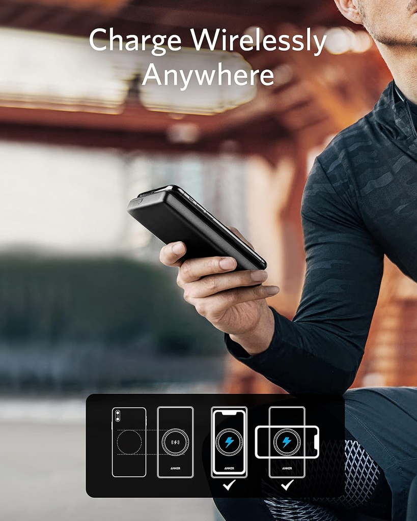 Chargeur portable Anker PowerCore III 10000 mAh, avec charge sans fil